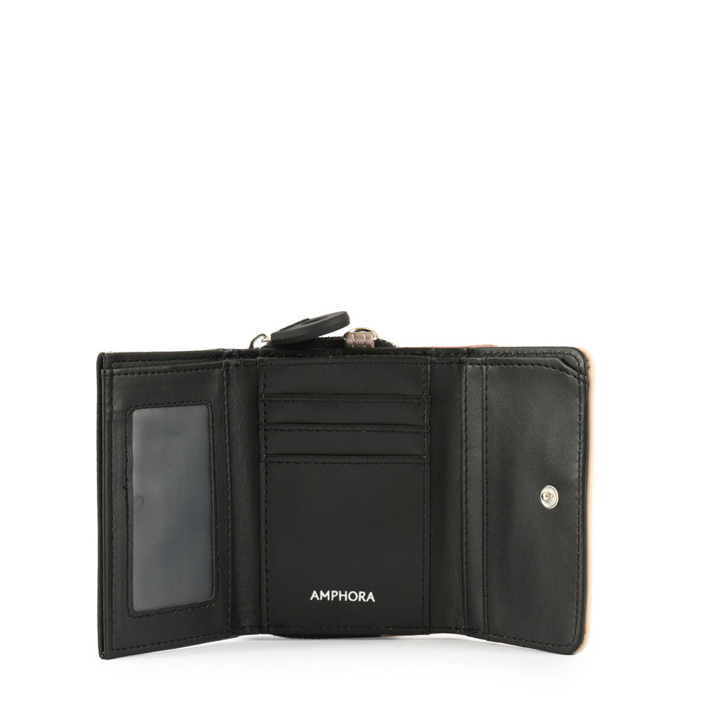 Small black meg exterior closure wallet