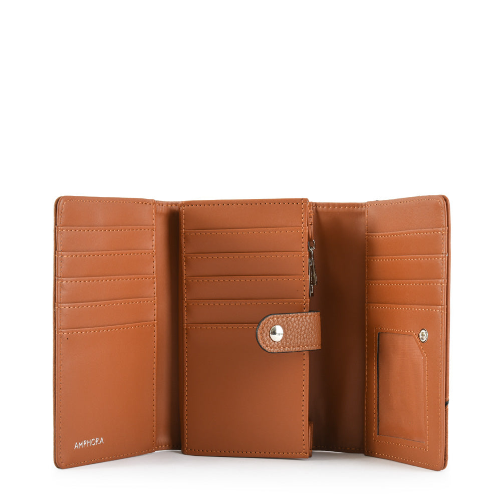 Urica Coffee Medium Accordion Wallet