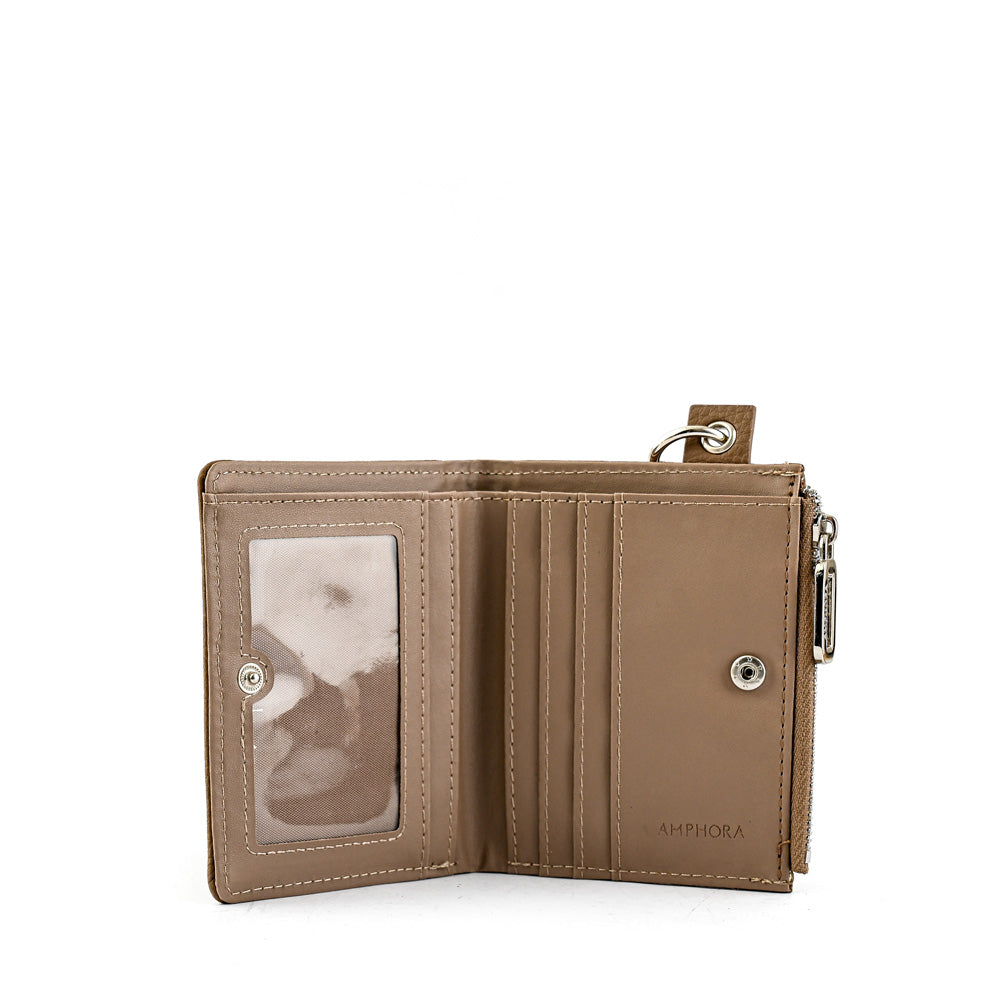 Small Dark Taupe Marta Exterior Closure Wallet