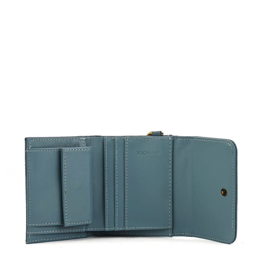 Small secure denim wallet