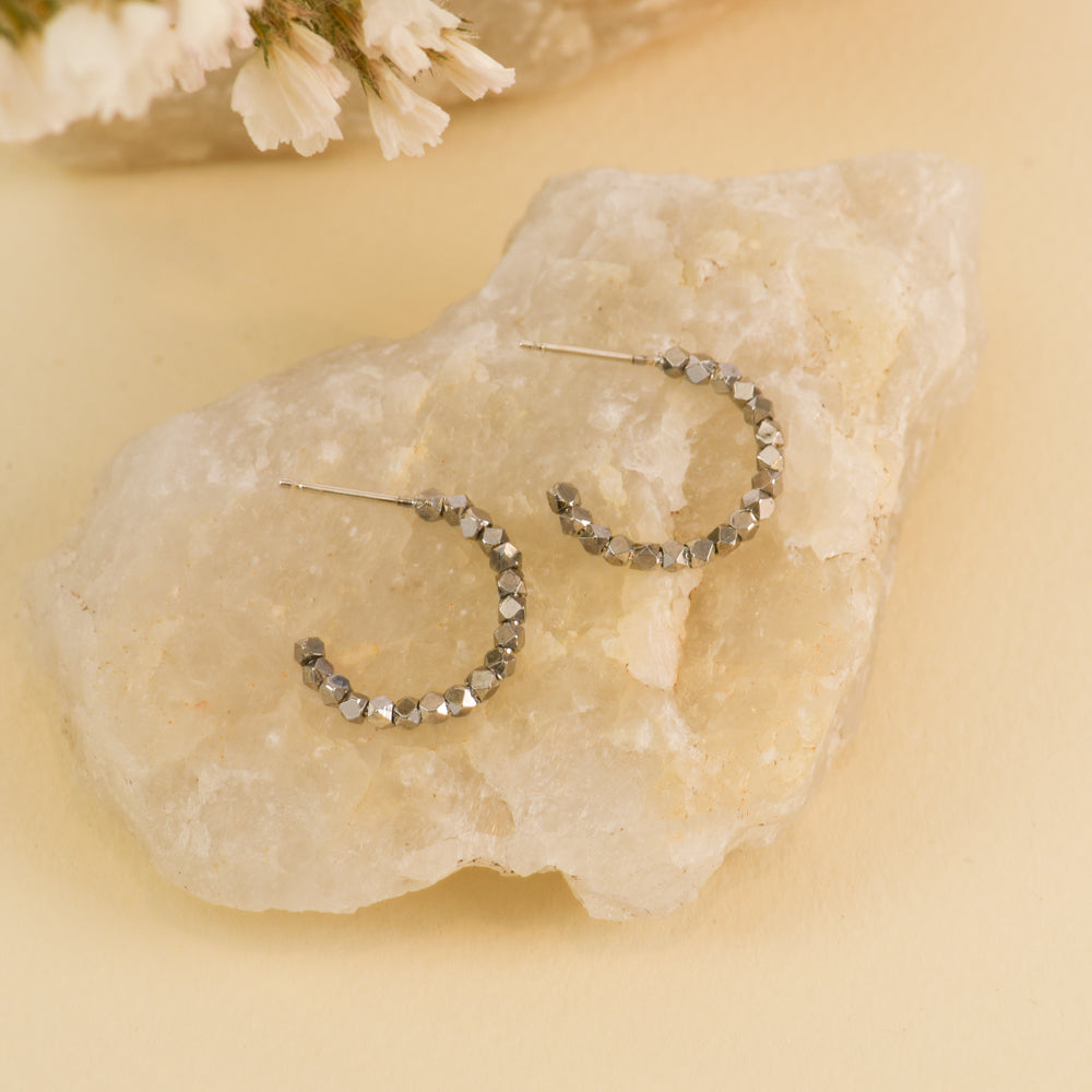 Silver marrakesh hoops