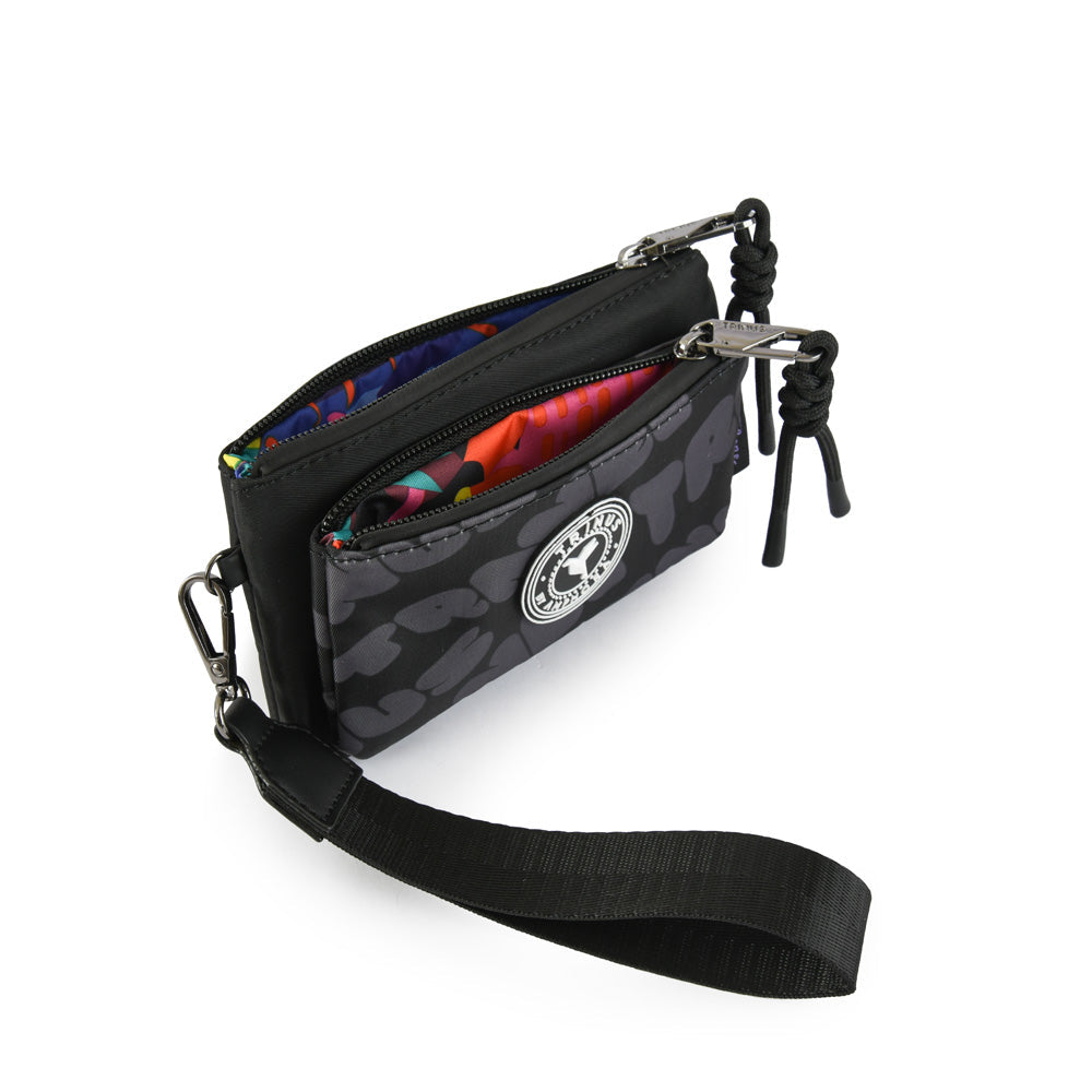 Medium black parl case wallet