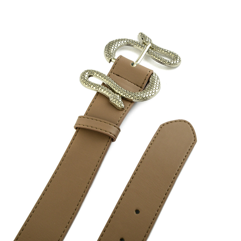 Taupe serpent belt