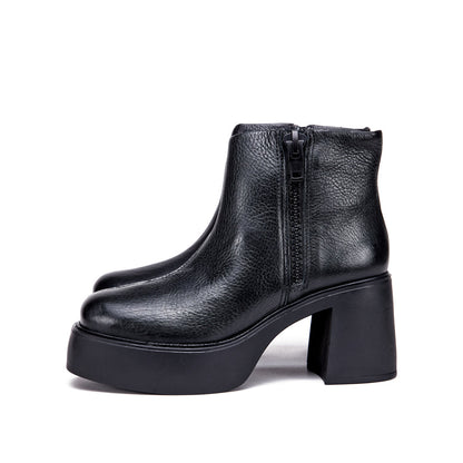 Black anouk heel ankle boot