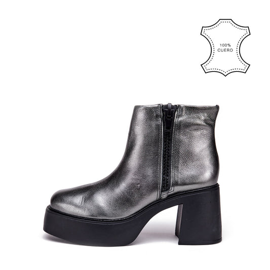 Dark silver anouk heel ankle boots