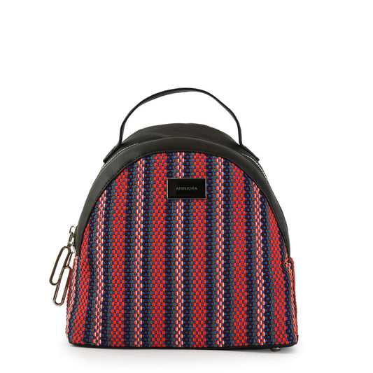 Small red white backpack