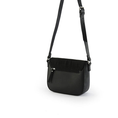 amphora bouton cartera tipo bandolera con tapa negro