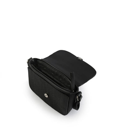 amphora bouton cartera tipo bandolera con tapa negro