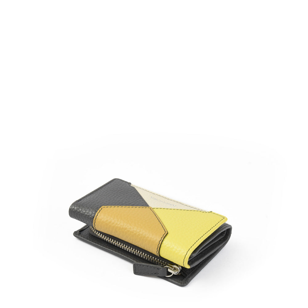 amphora citron billetera cierre exterior gris oscuro