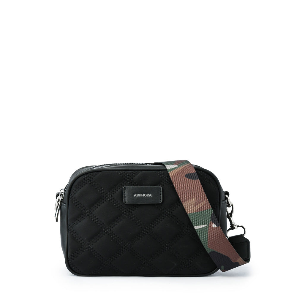 amphora couture cartera tipo bandolera negro
