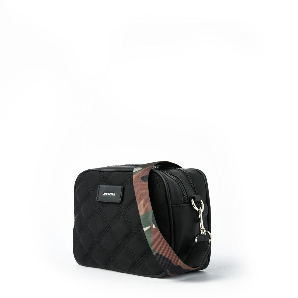 amphora couture cartera tipo bandolera negro