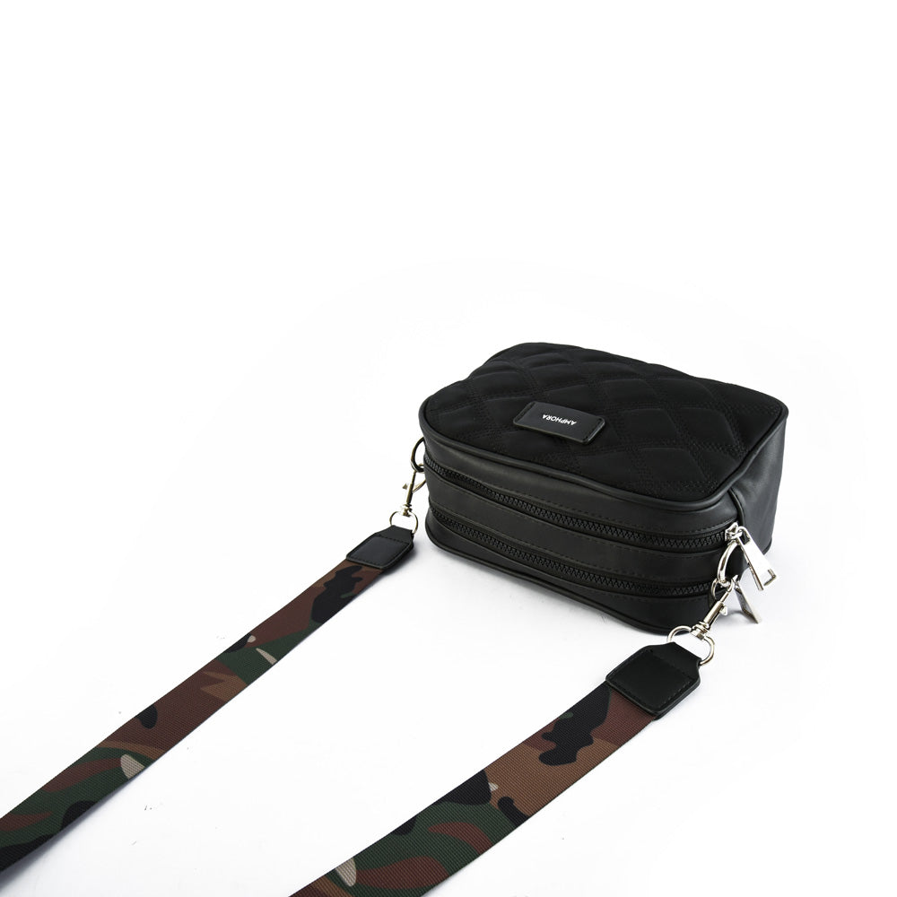 amphora couture cartera tipo bandolera negro