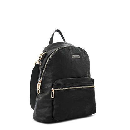 Large textured black crystal backpack