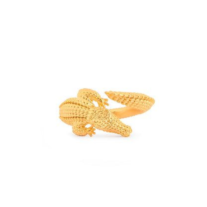 Light gold crocco ring