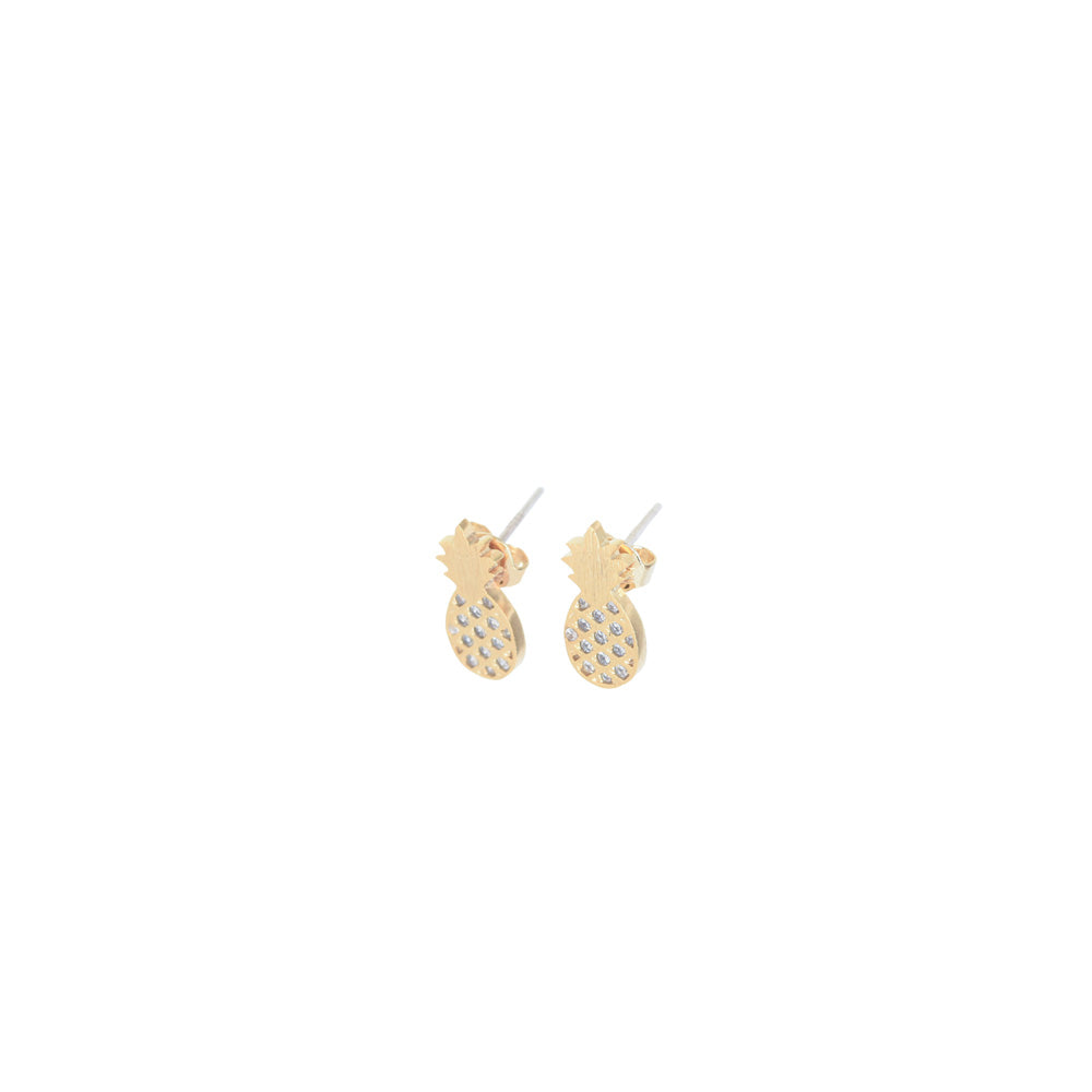 Golden pineapple hoops