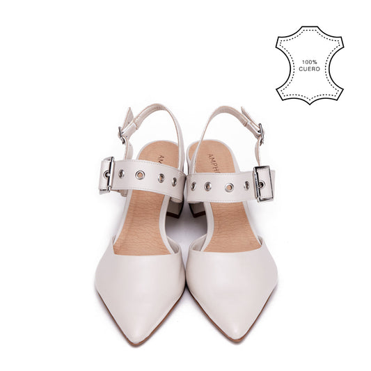Raw White Diana Taco Shoe