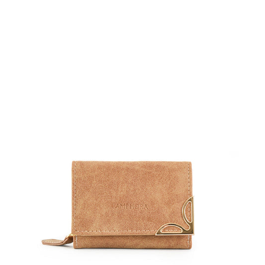 Eleonor Dark Beige Small Exterior Closure Wallet