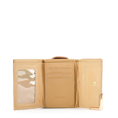 Eleonor Dark Beige Small Exterior Closure Wallet