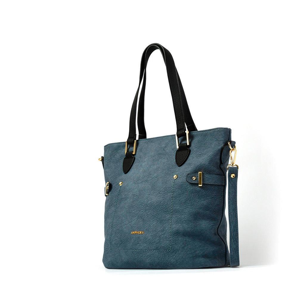 amphora fifika cartera tipo dos asas shopping azul jeans