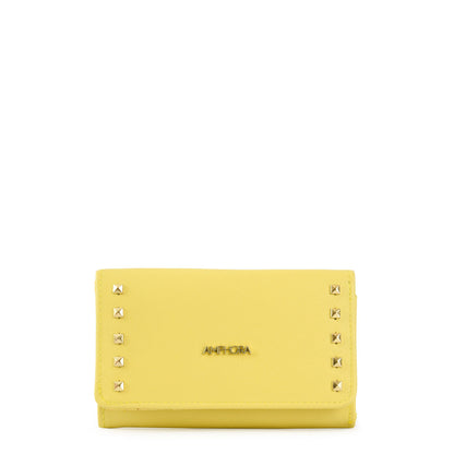 Yellow Milano medium accordion wallet