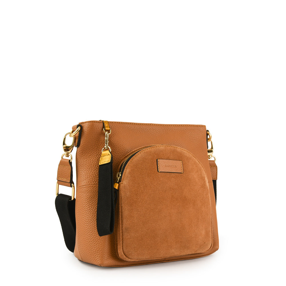 Nile Medium Camel Crossbody Bag