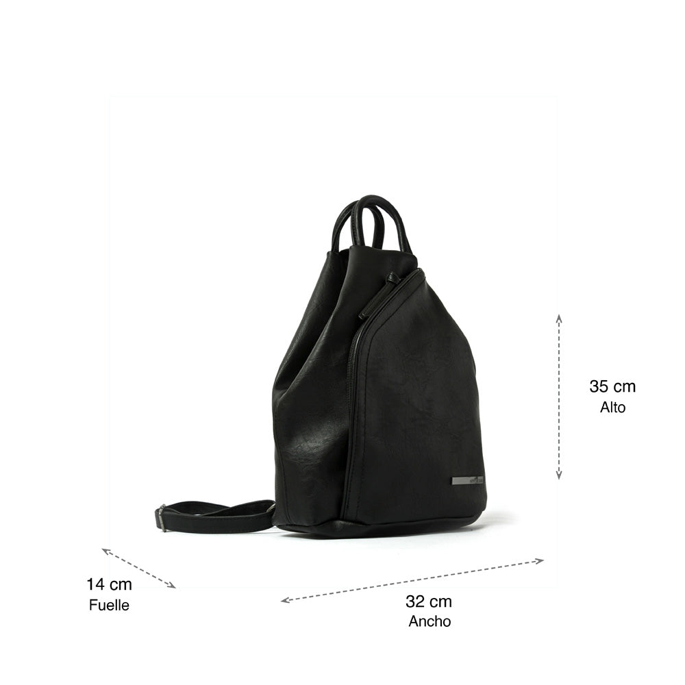 Yomy Black Medium Backpack