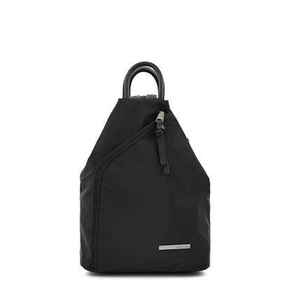 Textured Black Yomy Medium Backpack