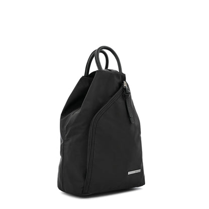 Textured Black Yomy Medium Backpack