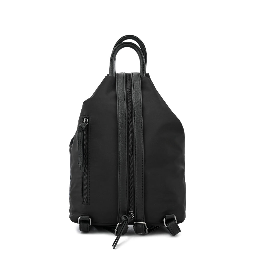 Textured Black Yomy Medium Backpack