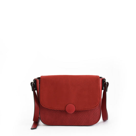 Small red button shoulder bag