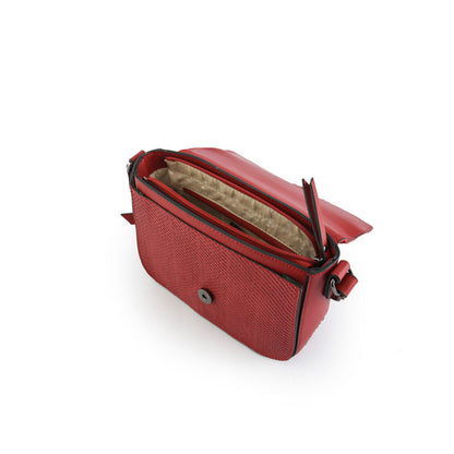 Small red button shoulder bag