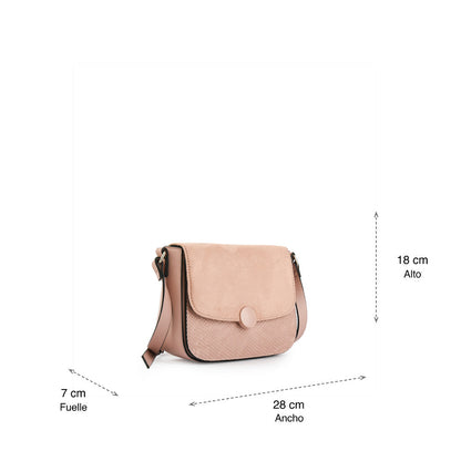 Small old pink bouton crossbody bag