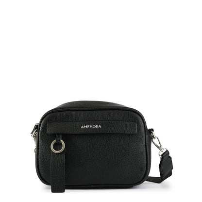 Elie small black crossbody wallet