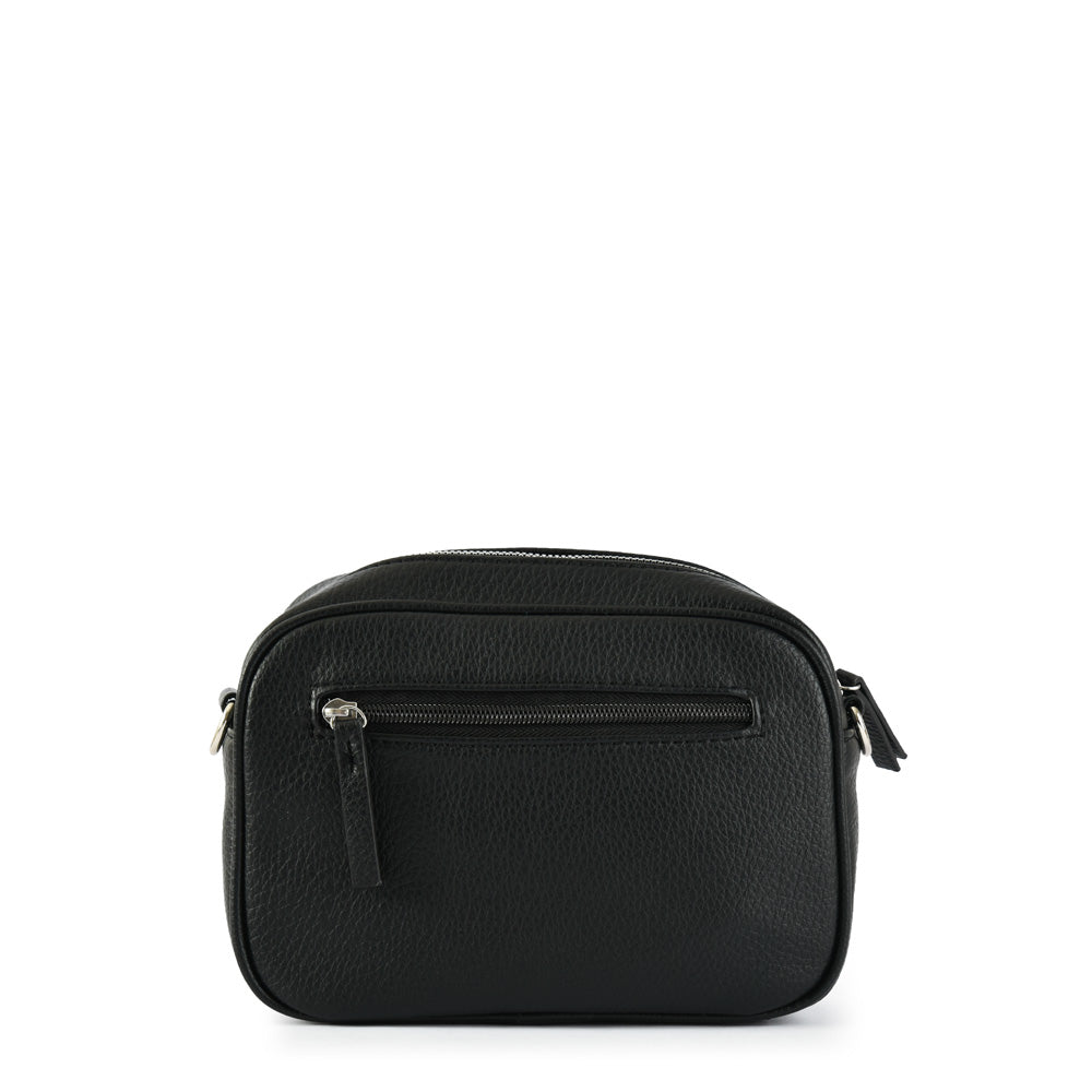 Elie small black crossbody wallet