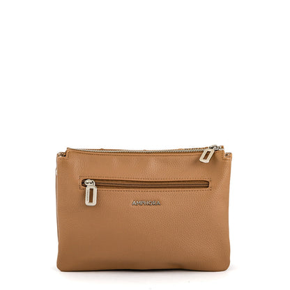 Small dark beige piazza crossbody bag