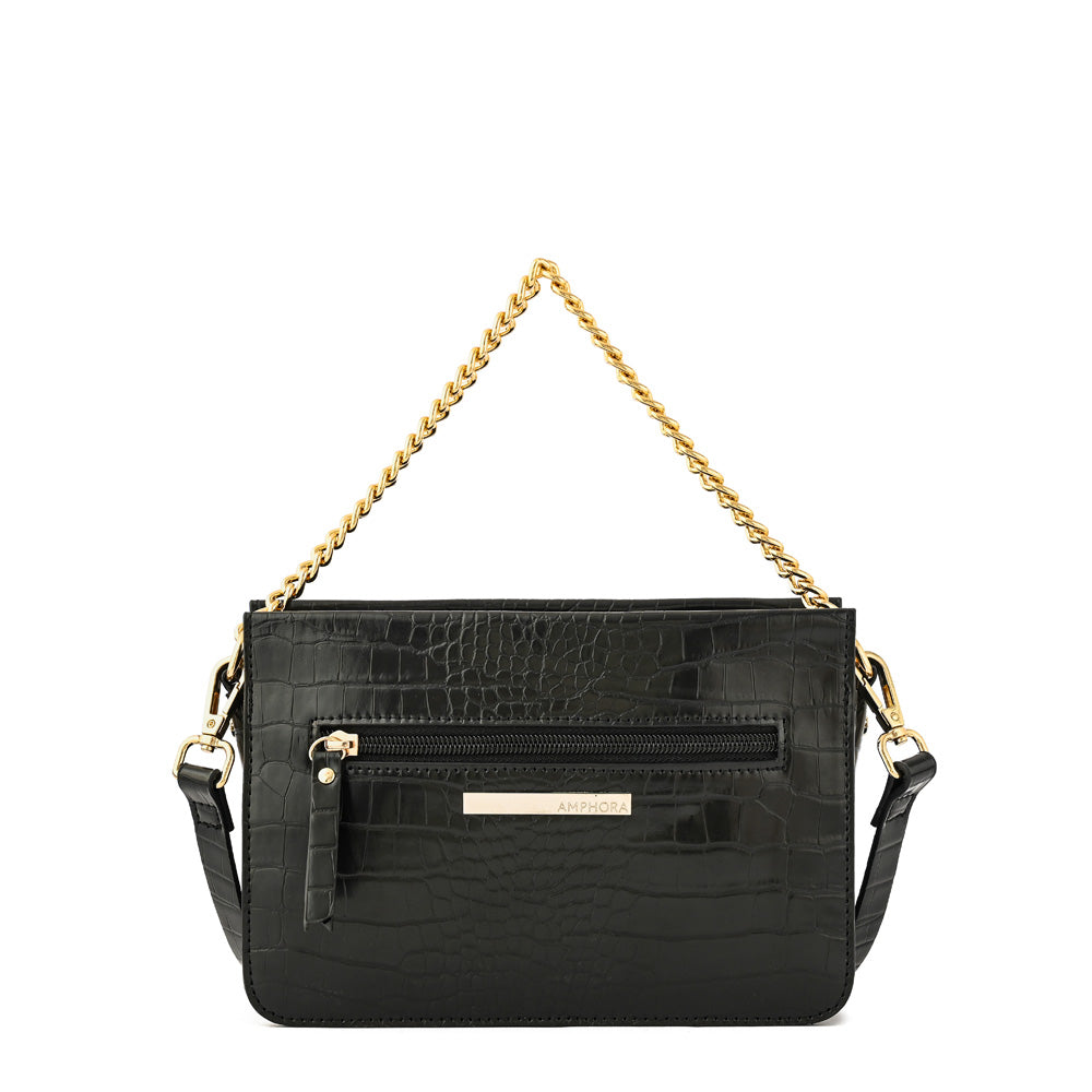 Anaya small black shoulder bag