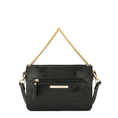 Anaya small black shoulder bag