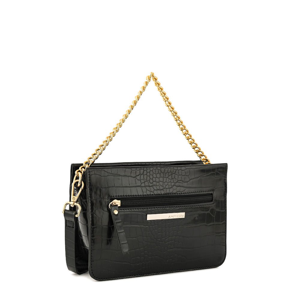 Anaya small black shoulder bag