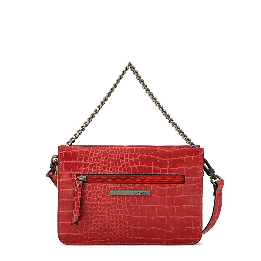 Anaya small red crossbody wallet