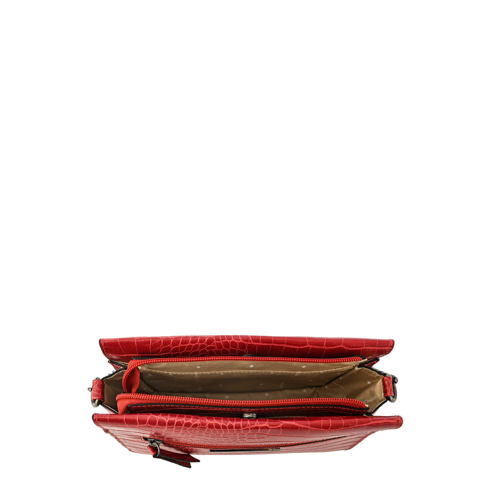 Anaya small red crossbody wallet