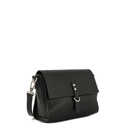 Isidora medium black textured crossbody wallet