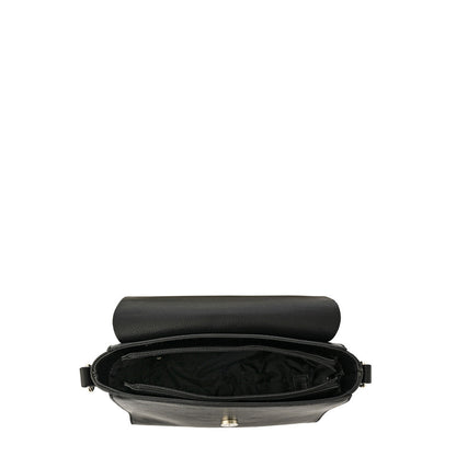 Isidora medium black textured crossbody wallet