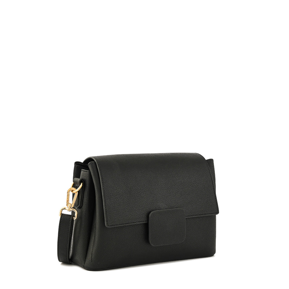 Antonella Medium Black Crossbody Wallet