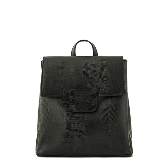 Antonella Medium Textured Black Backpack