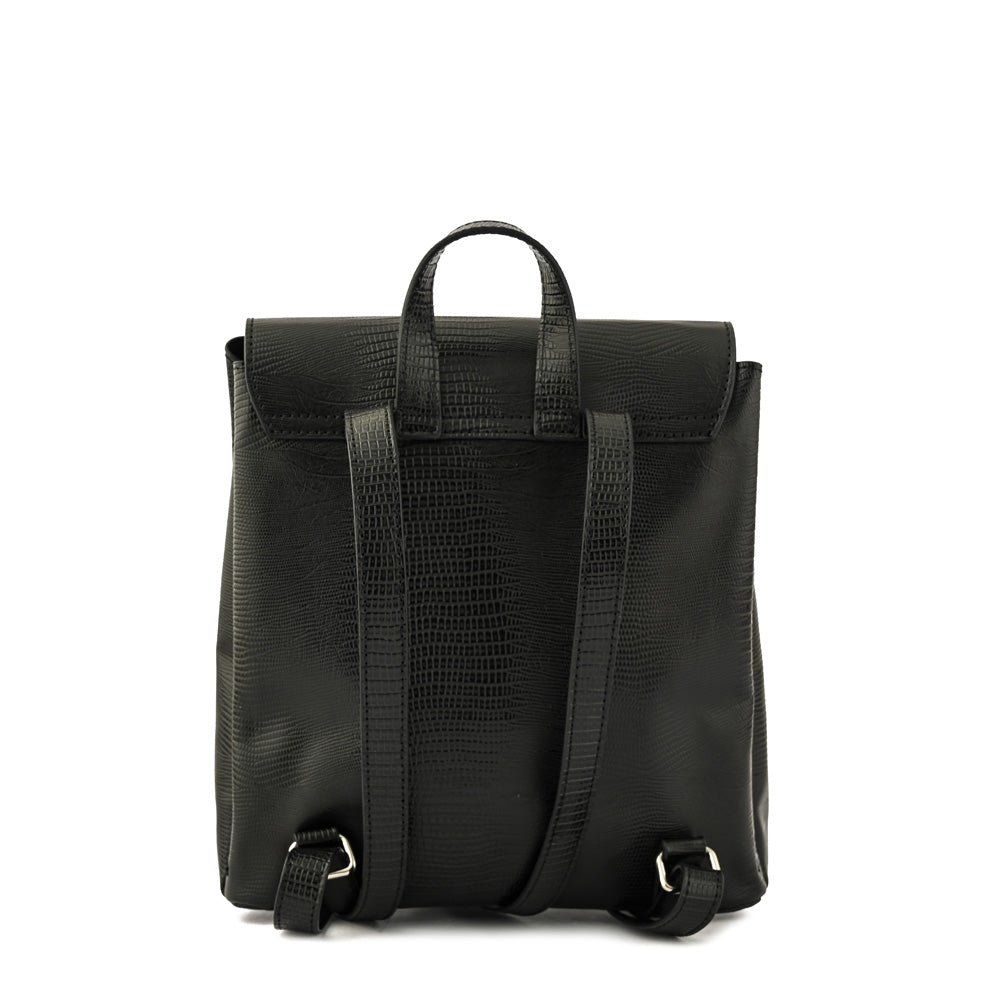 Antonella Medium Textured Black Backpack