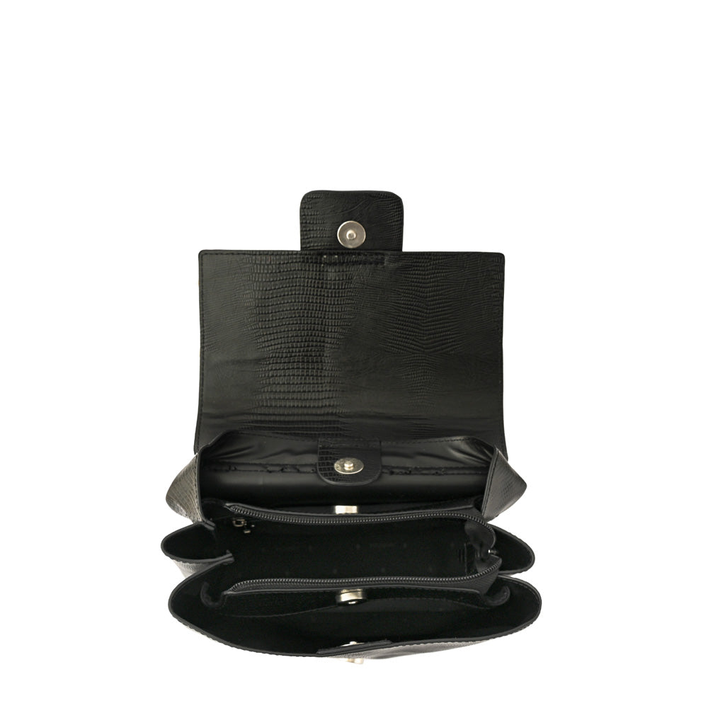 Antonella Medium Textured Black Backpack