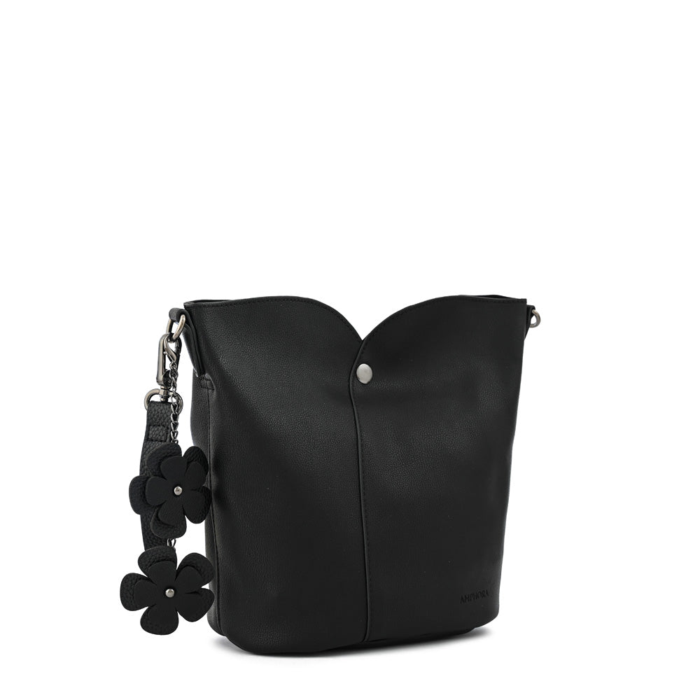 Emma medium black crossbody bag