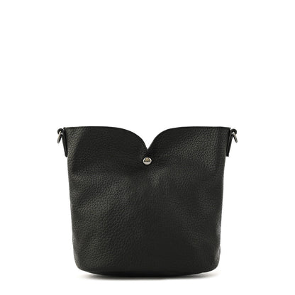 Emma Medium Textured Black Crossbody Wallet