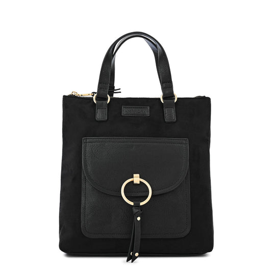 Medium black rustique backpack