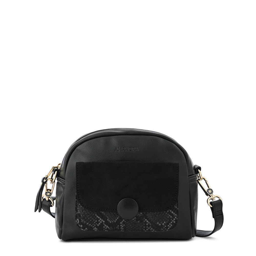 Dominique small black crossbody bag